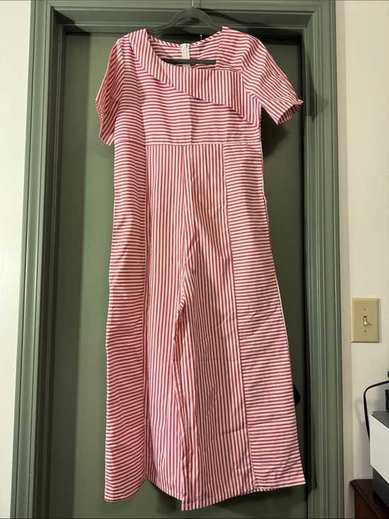 Other - Women’s Red & White Striped Short-Sleeve jumper